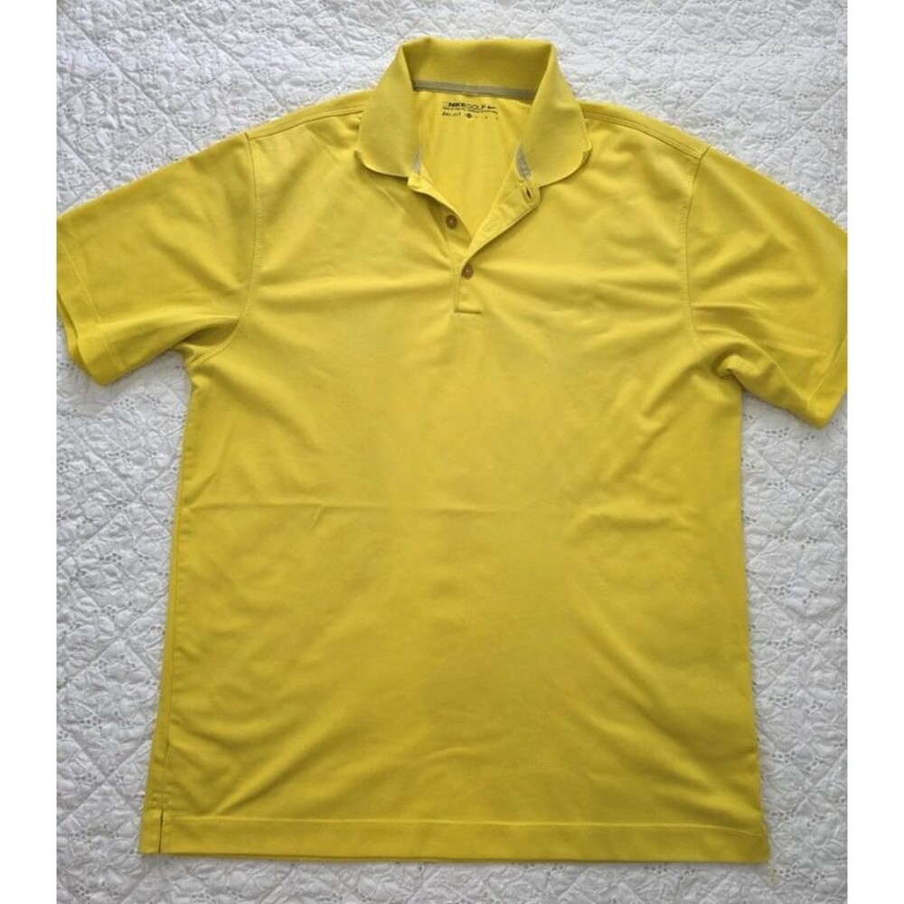 Nike Golf Dri-FIT Polo Shirt Mens M Lime Chartreuse Yellow Short Sleeve Athletic